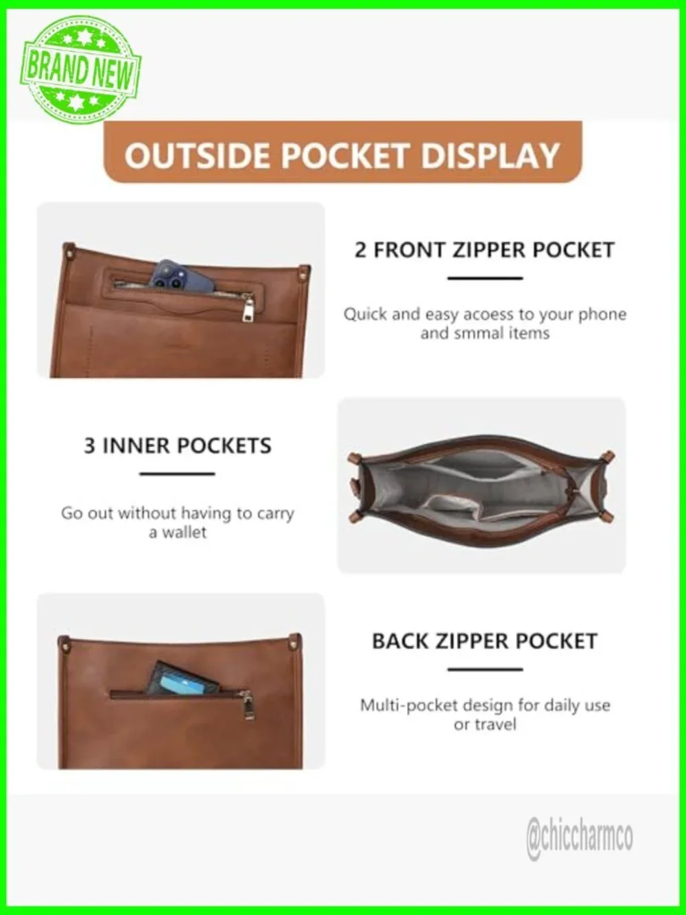 Vegan Leather Hobo Crossbody Bag Set with Adjustable Strap and Wallet